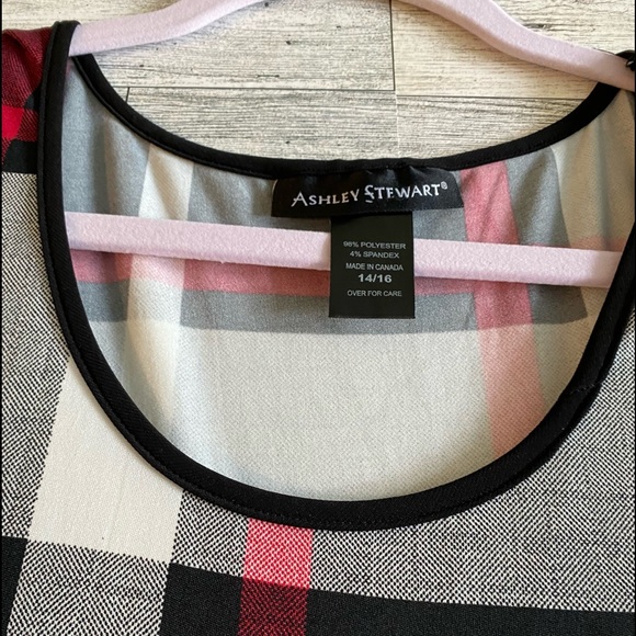 Ashley Stewart Red Houndstooth Dress - Picture 4 of 4